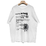 フローリングレタリング半袖Tシャツ (2 color)