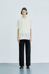 ウェーブニットハーフカーディガン/wave knited half cardigan cream