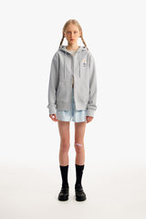 ウィティーバニーワッペンフーディージップアップ／WITTY BUNNY WAPPEN HOODIE ZIP UP [MELANGE GRAY]
