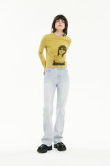 キルシーシネマグラフィックロングTシャル／KIRSH CINEMA GRAPHIC LONG SLEEVE T-SHIRT [MUSTARD]