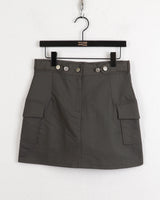 ナインビジョーポケットカーゴナイロンミニスカート/Naing Bijo Pocket Cargo Nylon Mini Skirt
