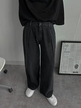 De Lap Signature One Tuck Wide Denim Pants (037)