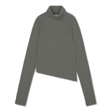 Slim-fit Unbalance Turtleneck [COCOA] (6618523566198)