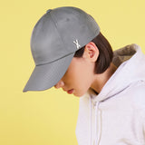 Stud Logo Over Fit Poly Ball Cap Gray