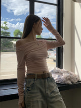 J warmer off-shoulder top