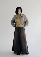 バルーンクロップクラックジャケット/Balloon Crop Crack Jacket (2color)