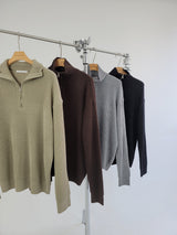 ASCLO Need U Half Zip Up Knit (4color)