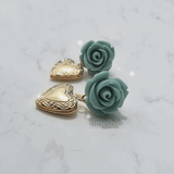 アンティークミントローズピアス / Antique Mint Rose Piercing (G-friend Yerin, Dreamcatcher Gahyun Piercing)