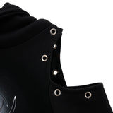 アイレットウォーマークロップフーディー / 223 EYELET WARMER CROP HOODIE - BLACK