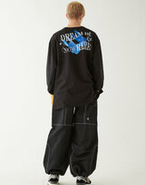 ドリームイズノーウェアオーバーサイズTシャツ/DREAM IS NOWHERE LS OVERSIZED T-SHIRT BLACK