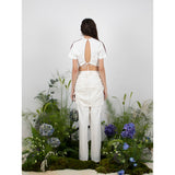 トラックシャーリングスカートパンツ / TRACK SHIRRING SKIRT PANTS - WHITE