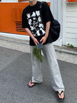 レイジーキャットハーフTシャツ