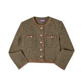 Leona tweed jacket BROWN