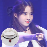 Burgundy Heart Earring and Choker Set