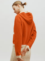 Color block hoody - Cherry tomato (6682589102198)