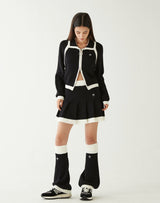 ブークルニットレッグウォーマー/BOUCLE KNIT LEG WARMERS BLACK