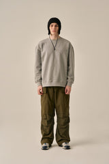 LETTERING LOGO BASIC SWEATSHIRT - GRAY