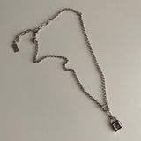 ロックボールドチェーンネックレス/mal Lock Bold Chain Necklace