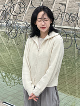 Turtleneck knitwear zip-up 