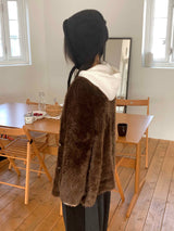 She's double button angora cardigan