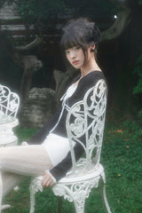 レースリボントップ (BLACK)