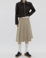 プリーツストリングラップスカート / Pleated string wrap skirt (2color)