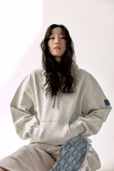 ALARM OVERFIT HOODIE OATMEAL GRAY_UNISEX