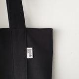 Twill simple line bag - black