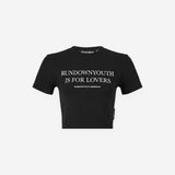 ベイビークロップT for all 'LOVERS' / Baby Crop Tee for all 'LOVERS' Off White / Black