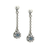 サンライトD-101ロンドンブルートパーズシルバーイヤリング / SunlightD-101 LondonBlue Topaz silver earring (4593393598582)
