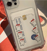 Red Fluffy Card Storage Phone Case