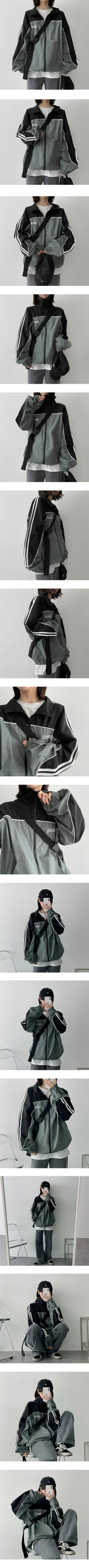 リジョイニングファイルジップアップトラックトップ/Rejoining file zip-up track top