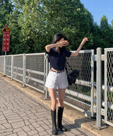 テンションスリムフィットラウンド半袖シャツ