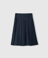 PLEATED MIDI SKIRT_Navy
