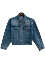 LOOKPINE LIN BLUE DENIM SET - JACKET (6690579185782)