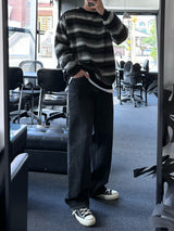 uring stripe angora round knit