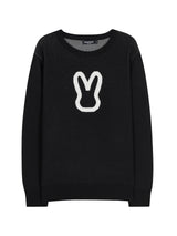 MOON BUNNY SWEATER BLACK (6586530529398)
