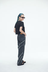 コンマデニムパンツ/Comma Denim Pants Grey