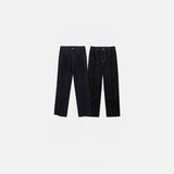 クボセミワイドローデニムパンツ / Kubo Semi-Wide Raw Denim Pants (2 colors)
