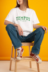 TEMPUS BASIC LOGO T-SHIRTS [WHITE]