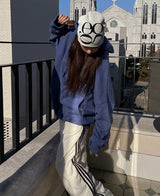 (×)(UNISEX) ラムス起毛フード