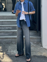 トニ―ハイデンシティー半袖シャツ/Tony High Density Short-Sleeved Shirts (4 colors)
