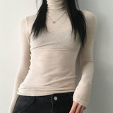 [Wool 10/5color ] テスウールウォームアップベーシックインナースリムポーラー長袖Tシャツ