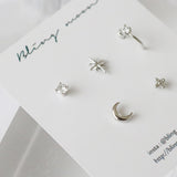 ムーントウィンクルピアスセット / [5 set] moon twinkle piercing set