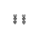 Triple Plumpy Heart Earring