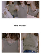 Mixed Mini Pleated Ribbon Necklace (Antique Silver)
