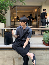 Vカラーアイスショートスリーブニット