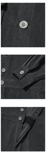 カサカウボーイジャンプスーツ/CASA CORDUROY JUMPSUIT [CHARCOAL]