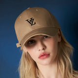 3D Monogram logo over fit ball cap BEIGE