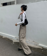 Stripe strap slacks